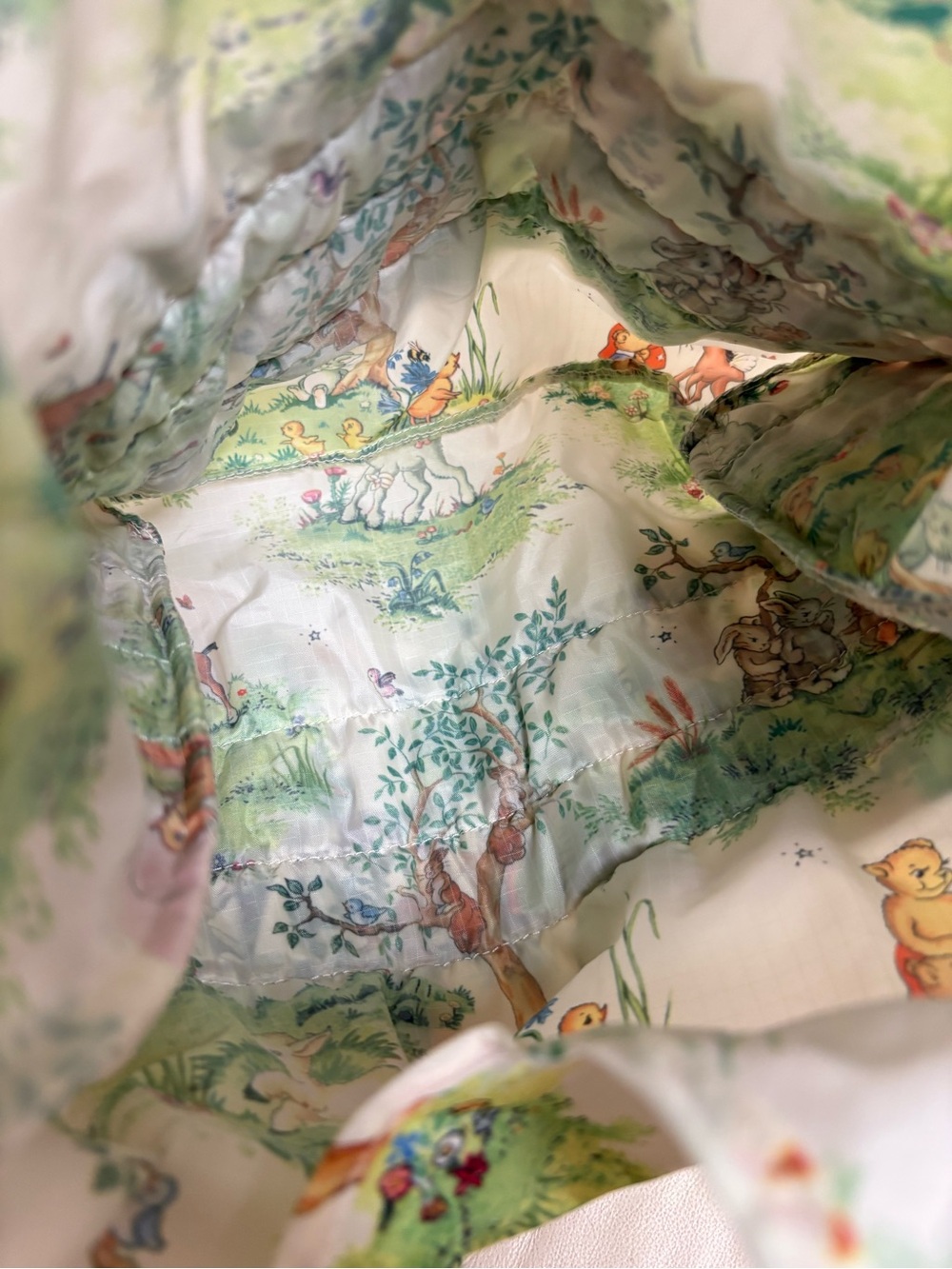 SOLD BAGGU x MOLLY GODDARD Baby Baggu Ruffle Reusable Tote Bag Woodlands Print - Picture 7 of 10